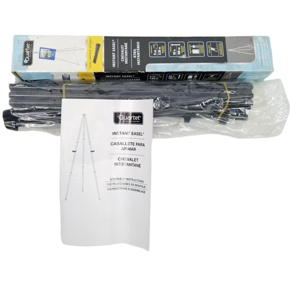 Quartet Full Size Instant Portable Folding Easel 63" Adjustable Aluminum Black - Picture 6 of 12